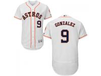 MLB Houston Astros #9 Marwin Gonzalez Men White Authentic Flexbase Collection Jersey
