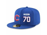 MLB Majestic Chicago Cubs #70 Joe Maddon Snapback Adjustable Player Hat - Royal Blue White