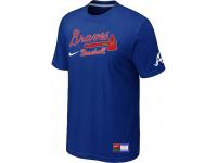 MLB Men Atlanta Braves Nike Practice T-Shirt - Blue