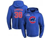 MLB Men Chicago Cubs #38 Carlos Zambrano Royal Team Color Primary Logo Pullover Hoodie