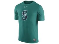 MLB Men Nike Seattle Mariners Nike Authentic Collection Legend Logo 1.5 Performance T-Shirt - Aqua