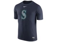 MLB Men Nike Seattle Mariners Nike Authentic Collection Legend Logo 1.5 Performance T-Shirt - Navy Blue