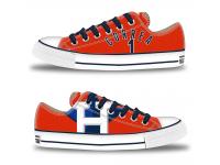 MLB Men/Women Houston Astros #1 Carlos Correa Orange Hand Painted Unisex Low-Top Canvas Shoes