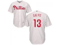 MLB Philadelphia Phillies #13 Freddy Galvis Men White Cool Base Jersey