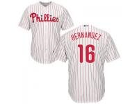 MLB Philadelphia Phillies #16 Cesar Hernandez Men White Cool Base Jersey
