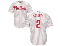 MLB Philadelphia Phillies #2 Tyler Goeddel Men White Cool Base Jersey