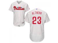 MLB Philadelphia Phillies #23 Aaron Altherr Men White Authentic Flexbase Collection Jersey