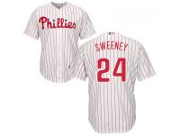 MLB Philadelphia Phillies #24 Darnell Sweeney Men White Cool Base Jersey