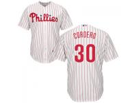 MLB Philadelphia Phillies #30 Jimmy Cordero Men White Cool Base Jersey