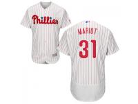 MLB Philadelphia Phillies #31 Michael Mariot Men White Authentic Flexbase Collection Jersey