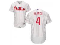 MLB Philadelphia Phillies #4 Andres Blanco Men White Authentic Flexbase Collection Jersey