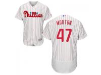 MLB Philadelphia Phillies #47 Charlie Morton Men White Authentic Flexbase Collection Jersey