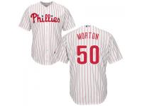 MLB Philadelphia Phillies #50 Charlie Morton Men White Cool Base Jersey
