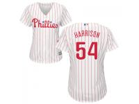MLB Philadelphia Phillies #54 Matt Harrison Women White Cool Base Jersey