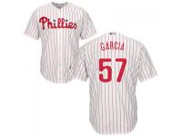 MLB Philadelphia Phillies #57 Luis Garcia Men White Cool Base Jersey