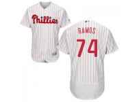 MLB Philadelphia Phillies #74 Edubray Ramos Men White Authentic Flexbase Collection Jersey