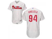 MLB Philadelphia Phillies #94 Dalier Hinojosa Men White Authentic Flexbase Collection Jersey