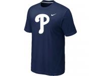 MLB Philadelphia Phillies Heathered Dark Blue Nike Blended T-Shirt