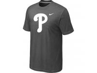 MLB Philadelphia Phillies Heathered Dark Gray Nike Blended T-Shirt