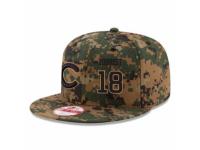 MLB 's Chicago Cubs #18 Ben Zobrist New Era Digital Camo Memorial Day 9FIFTY Snapback Adjustable Hat