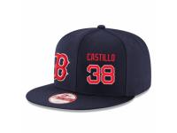 MLB 's New Era Boston Red Sox #38 Rusney Castillo Stitched Snapback Adjustable Player Hat - Navy Blue Red