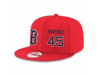 MLB 's New Era Boston Red Sox #45 Pedro Martinez Stitched Snapback Adjustable Player Hat - Red Navy