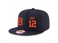 MLB 's New Era Detroit Tigers #12 Anthony Gose Stitched Snapback Adjustable Player Hat - Navy Orange