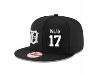 MLB 's New Era Detroit Tigers #17 Denny McLain Stitched Snapback Adjustable Player Hat - Black White