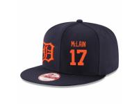 MLB 's New Era Detroit Tigers #17 Denny McLain Stitched Snapback Adjustable Player Hat - Navy Orange