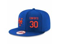 MLB 's New York Mets #30 Michael Conforto Stitched New Era Snapback Adjustable Player Hat - Royal Orange