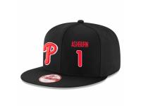 MLB 's Philadelphia Phillies #1 Richie Ashburn Stitched New Era Snapback Adjustable Player Hat - Black Red