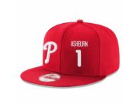 MLB 's Philadelphia Phillies #1 Richie Ashburn Stitched New Era Snapback Adjustable Player Hat - Red White