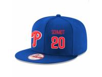 MLB 's Philadelphia Phillies #20 Mike Schmidt Stitched New Era Snapback Adjustable Player Hat - Royal Red