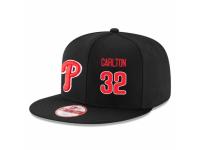 MLB 's Philadelphia Phillies #32 Steve Carlton Stitched New Era Snapback Adjustable Player Hat - Black Red