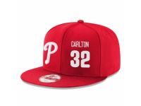 MLB 's Philadelphia Phillies #32 Steve Carlton Stitched New Era Snapback Adjustable Player Hat - Red White