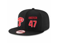 MLB 's Philadelphia Phillies #47 Howie Kendrick Stitched New Era Snapback Adjustable Player Hat - Black Red