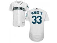 MLB Seattle Mariners #33 Chris Iannetta Men White Authentic Flexbase Collection Jersey