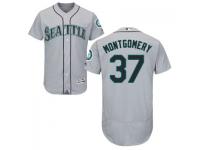 MLB Seattle Mariners #37 Mike Montgomery Men Grey Authentic Flexbase Collection Jersey
