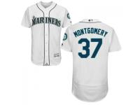 MLB Seattle Mariners #37 Mike Montgomery Men White Authentic Flexbase Collection Jersey