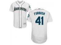 MLB Seattle Mariners #41 Charlie Furbush Men White Authentic Flexbase Collection Jersey