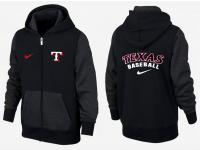 MLB Texas Rangers Zipper Campaign Hoodie - Black