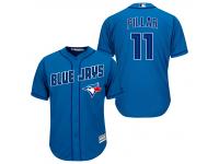 MLB Toronto Blue Jays #11 Kevin Pillar Men Fashion Cool Base Light Blue Jerseys