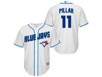 MLB Toronto Blue Jays #11 Kevin Pillar Men Fashion Cool Base White Jerseys