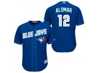 MLB Toronto Blue Jays #12 Roberto Alomar Men Fashion Cool Base Royal Blue Jerseys