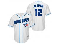 MLB Toronto Blue Jays #12 Roberto Alomar Men Fashion Cool Base White Jerseys