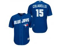 MLB Toronto Blue Jays #15 Chris Colabello Men Fashion Cool Base Royal Blue Jerseys