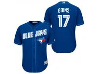 MLB Toronto Blue Jays #17 Ryan Goins Men Fashion Cool Base Royal Blue Jerseys