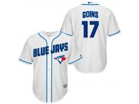 MLB Toronto Blue Jays #17 Ryan Goins Men Fashion Cool Base White Jerseys