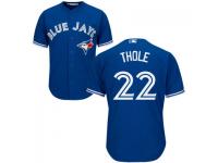 MLB Toronto Blue Jays #22 Josh Thole Men Royal Blue Cool Base Jersey