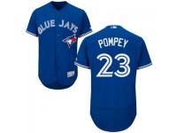 MLB Toronto Blue Jays #23 Dalton Pompey Men Royal Blue Authentic Flexbase Collection Jersey